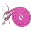 Showman 8 ft Braided Soft Cotton BARREL REINS with Scissor Snap Ends - Image 4