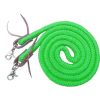 Showman 8 ft Braided Soft Cotton BARREL REINS with Scissor Snap Ends - Image 6
