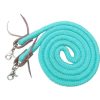 Showman 8 ft Braided Soft Cotton BARREL REINS with Scissor Snap Ends - Image 7
