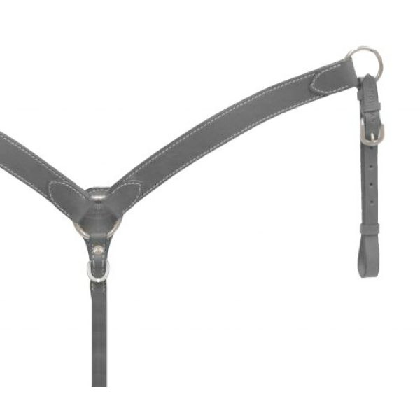 Showman PONY Double Stitched Leather 1.5" Wide BREAST COLLAR Stainless Hardware - Image 2