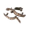 Showman Brown Steel SPURS with GOLD Studded CROSSES & COPPER Studs