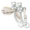 Showman Fleece Lined Leather Noseband HACKAMORE 7 1/2" Stainless Steel Cheeks - Image 3
