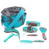 Showman LIVESTOCK GROOMING KIT 6 Piece SOFT Grip with NYLON Carrying Bag
