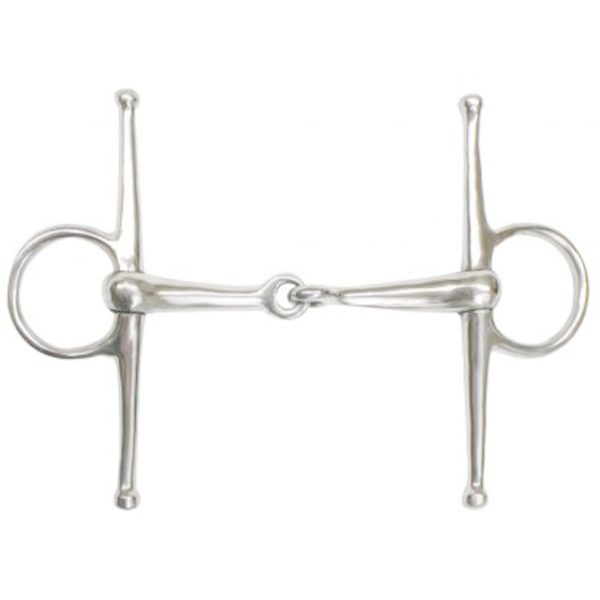 Showman Stainless Steel FULL CHEEK SNAFFLE 5" Stainless Broken Mouth BIT