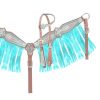 Showman PONY Size HOLOGRAPHIC SNAKE Print Bridle FRINGE Breast Collar Reins SET - Image 2