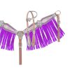 Showman PONY Size HOLOGRAPHIC SNAKE Print Bridle FRINGE Breast Collar Reins SET - Image 3