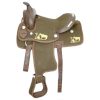 12" PONY SADDLE w/ Suede Leather Seat, Buckstich Lacing & Praying Cowboy Logo
