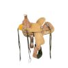 Double T 10" Hard Seat ROPER SADDLE with Rawhide Trim Cantle