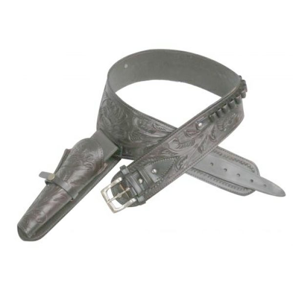 Showman 38/357 Caliber GUN HOLSTER & BELT Western Dark Oil Tooled Leather