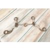 Showman BROWN Steel SILVER BIT 5" Slow Twisted Broken Mouth with COPPER Rings - Image 3