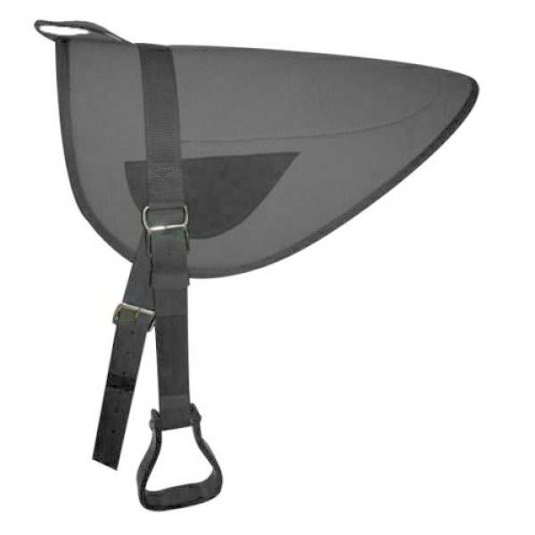 Showman Canvas Top BAREBACK Saddle PAD Fleece Bottom GIRTH & HANDLE w/ STIRRUPS