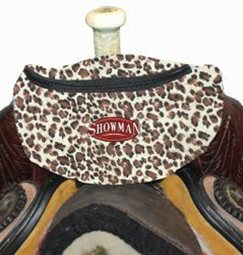 Showman SADDLE POUCH insulated Nylon LEOPARD Print with Two Convenient Pockets 