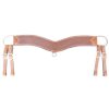 Showman BASKETWEAVE Tooled Leather TRIPPING COLLAR 4" wide Stainless Hardware