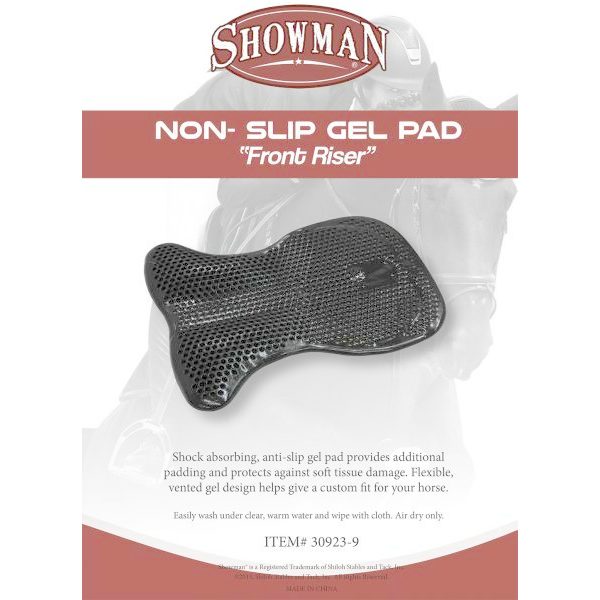 Showman Front Riser Non-Slip GEL PAD Shock Absorbing Flexible Vented Washable