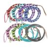 Showman OVER & UNDER WHIP Round Braided 4.5 ft Nylon Leather Popper & Knot Loop