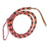 Showman OVER & UNDER WHIP Round Braided 4.5 ft Nylon Leather Popper & Knot Loop - Image 8