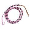 Showman OVER & UNDER WHIP Round Braided 4.5 ft Nylon Leather Popper & Knot Loop - Image 3