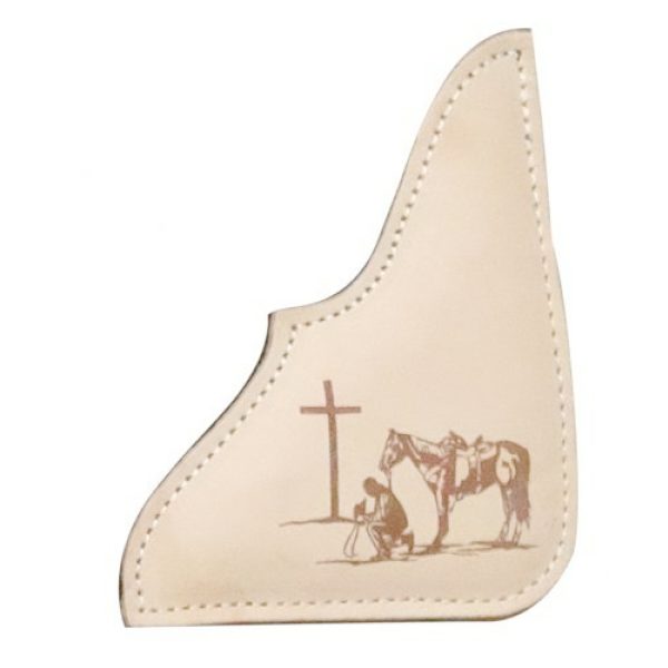 Showman Branded PRAYING COWBOY 32" x 31" x 1" BLACK Felt Western SADDLE PAD - Image 3