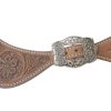 Showman Ladies Size SPUR STRAPS Argentina Cow Leather Raised CROSS Concho - Image 5
