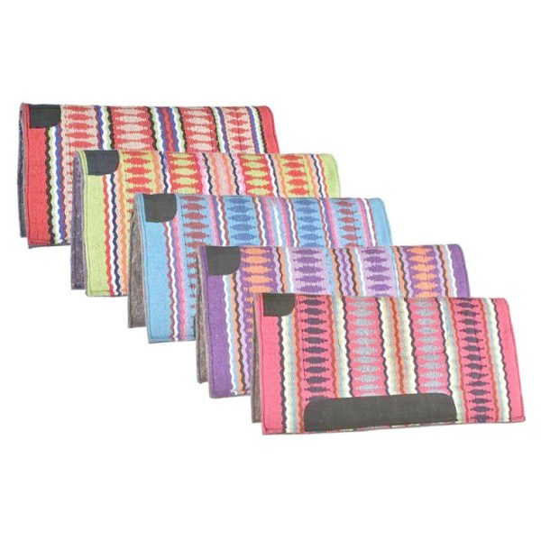 Showman SADDLE PAD 32" x 32" x 1" Acrylic NAVAJO Top with Felt Bottom