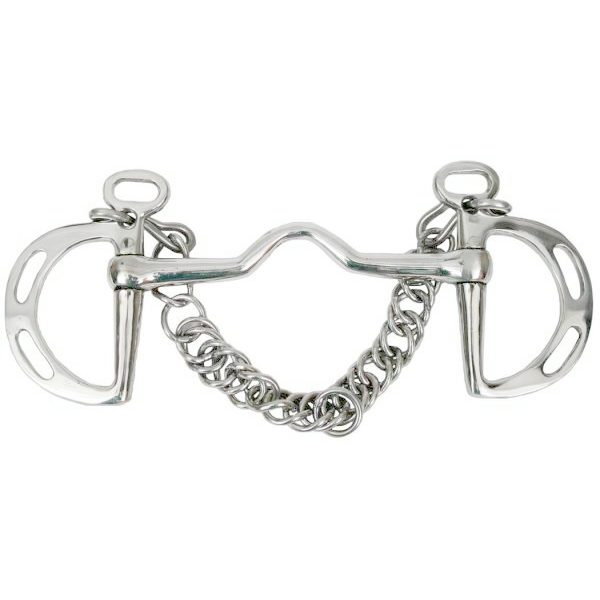 Showman Stainless Steel KIMBERWICK BIT 5" Medium Port Mouth 2.5" Dees Curb Hook